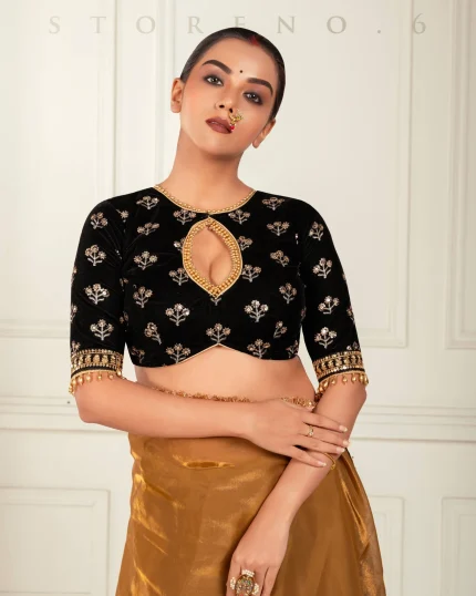 MIDNIGHT MYSTERY SAREE WITH GRACE & GLAM BLOUSE