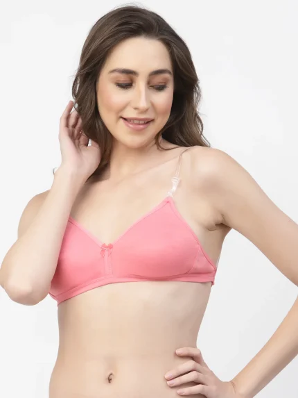 Rose Convertible Straps T-Shirt Bra Non Padded & Non-Wired Medium Coverage