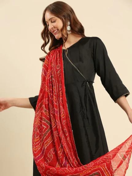 Multi Printed Bandhini Chiffon Dupatta