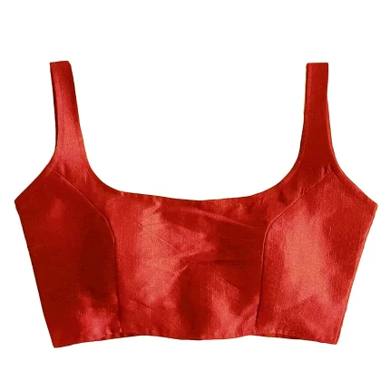 Handmade Saree Blouse, Sleeveless Poly Dupion Silk Blouse, Skirt Tunic Top