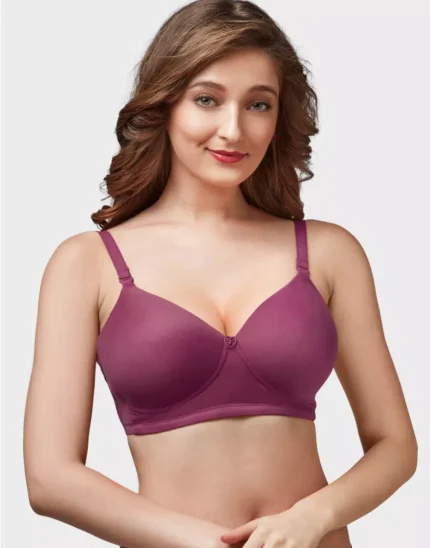 Orchid color Women Full Coverage Non Padded Bra